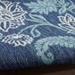 Nourison Garden Oasis GOA03 Navy 9" x 12" Indoor/Outdoor Area Rug, , large