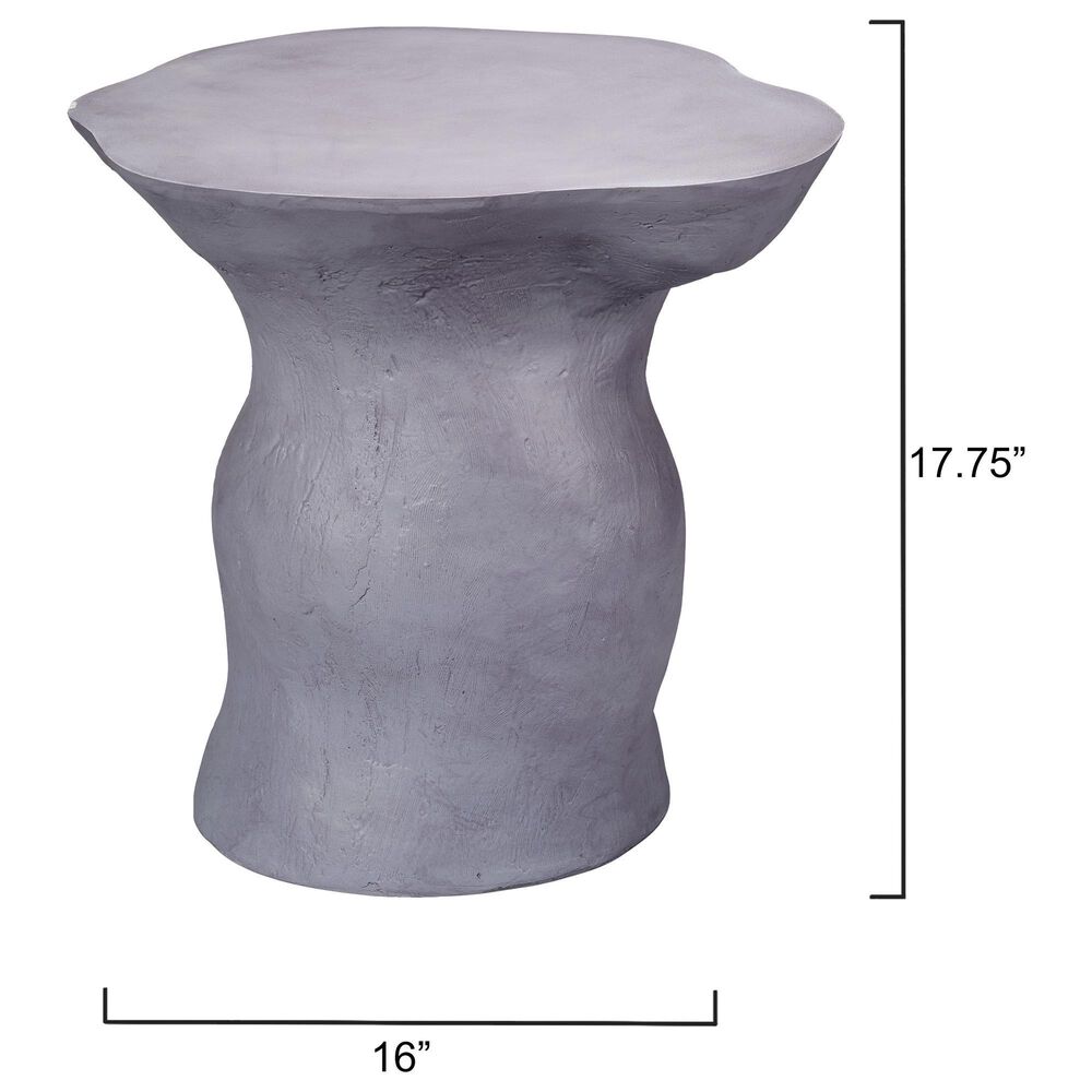 Splendor Living Ridgefield Fiber Glass Indoor/Outdoor Side Table in Steel Grey, , large