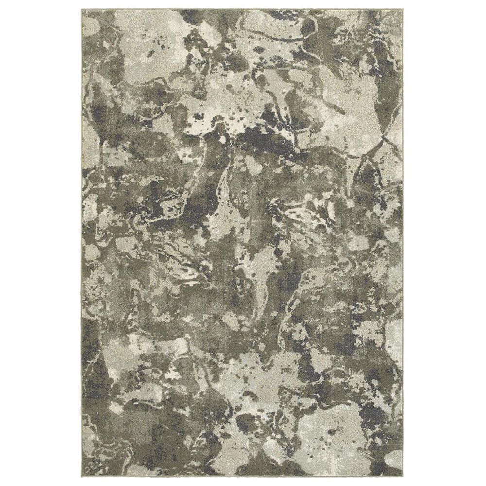 Oriental Weavers Rowan 537E 9"10" x 12"10" Grey and Ivory Area Rug, , large