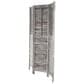 Maple and Jade 3-Panel Shutter Top Partition Room Divider Screen in Washed Gray and Brown, , large