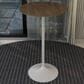 Leisuremod LeisureMod Verve Collection Modern Bar Height Table White Base with 27 Round Dark Walnut MDF Top, , large
