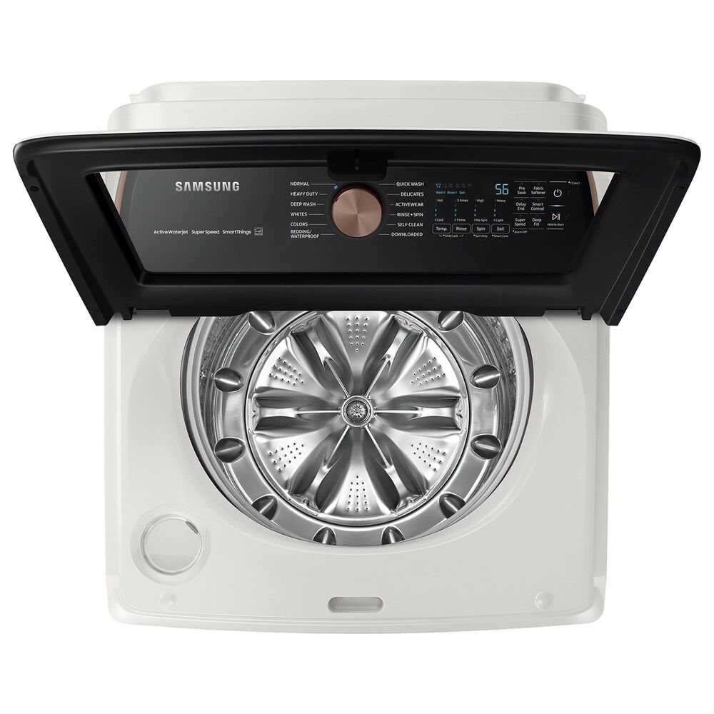 Samsung 5.5 Cu. Ft. Smart Top Load Impeller Washer and 7.4 Cu. Ft. Electric Dryer in Ivory, , large