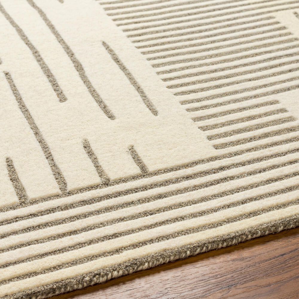 Surya Brook BKO2311 2&#39; x 3&#39; Charcoal and Beige Area Rug, , large