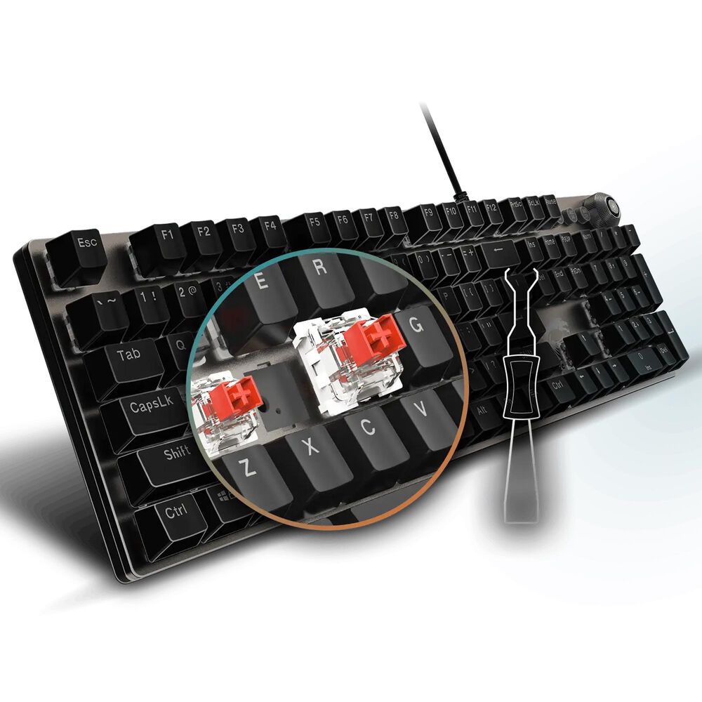 MSI Forge Red Switches Gaming Keyboard and Mouse Combo in Black, , large