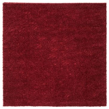 Safavieh August Shag 3" Square Burgundy Area Rug, , large