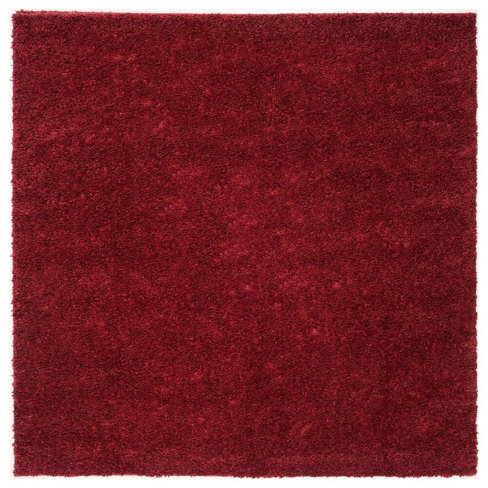 Safavieh August Shag 3" Square Burgundy Area Rug, , large