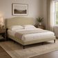 Glideaway Leighford King Upholstered Platform Panel Bed in Beige, , large