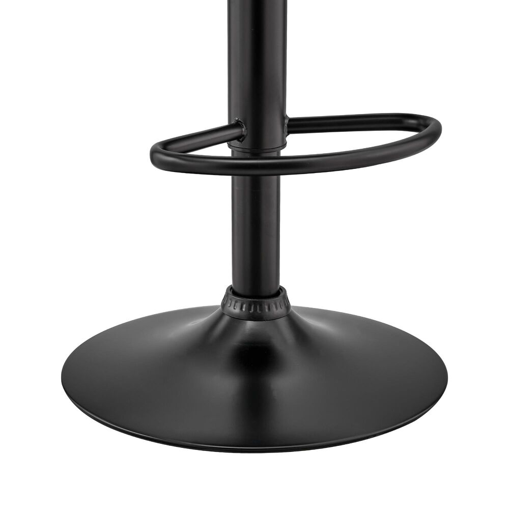 Armen Living Asher Adjustable Barstool in Gray and Black, , large
