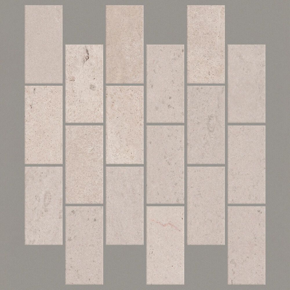 Shaw Eterna Terra Travertine 2" x 4" on 12" x 12.5" Natural Stone Mosaic Sheet, , large