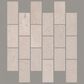 Shaw Eterna Terra Travertine 2" x 4" on 12" x 12.5" Natural Stone Mosaic Sheet, , large