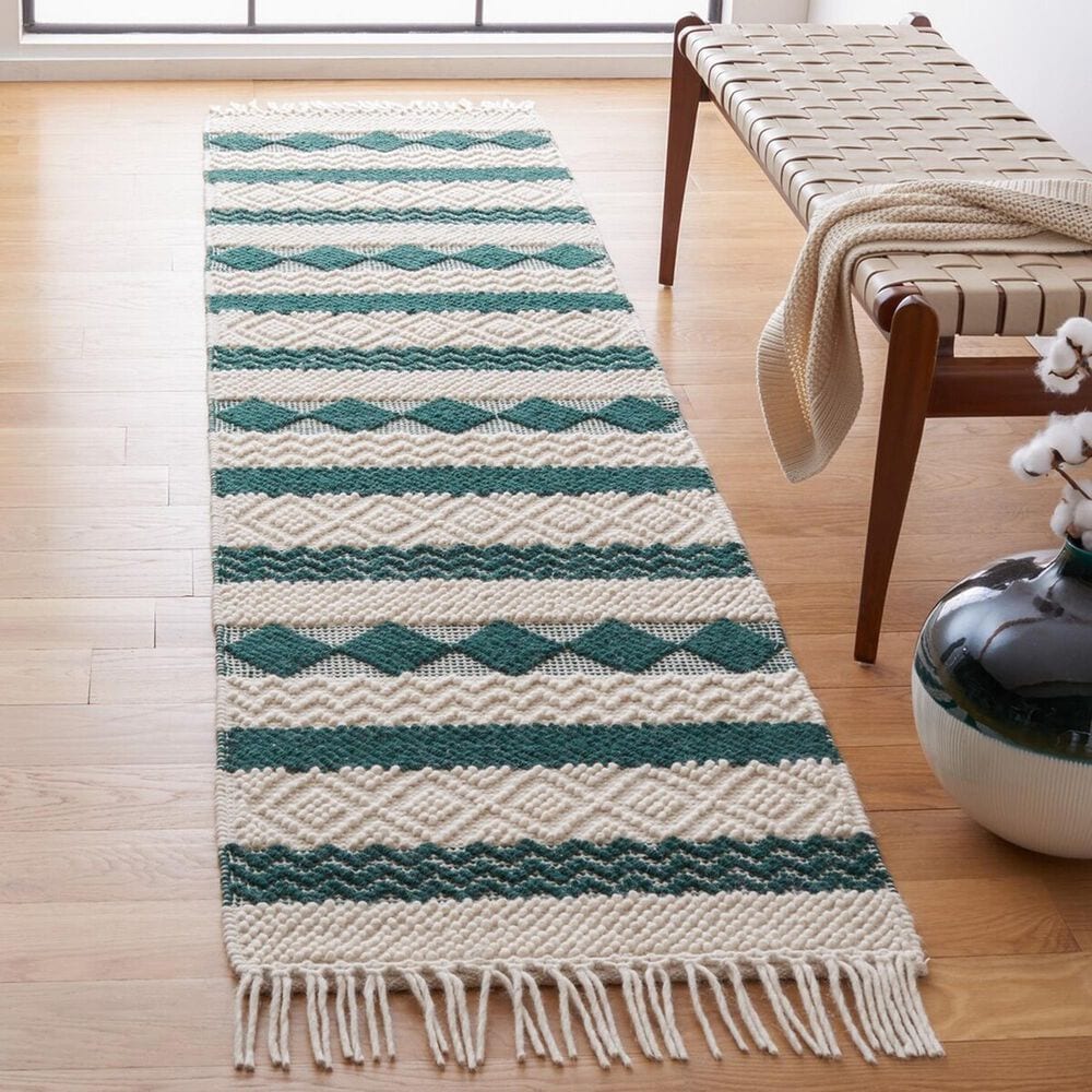 Safavieh Natura 2&#39;3&quot; x 9&#39; Ivory and Green Runner, , large