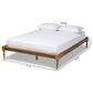 Baxton Studio Romy King Platform Bed Frame in Ash Walnut, , large