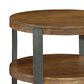 Hekman Bedford Park Iron Strap Lamp Table in Brown and Black, , large
