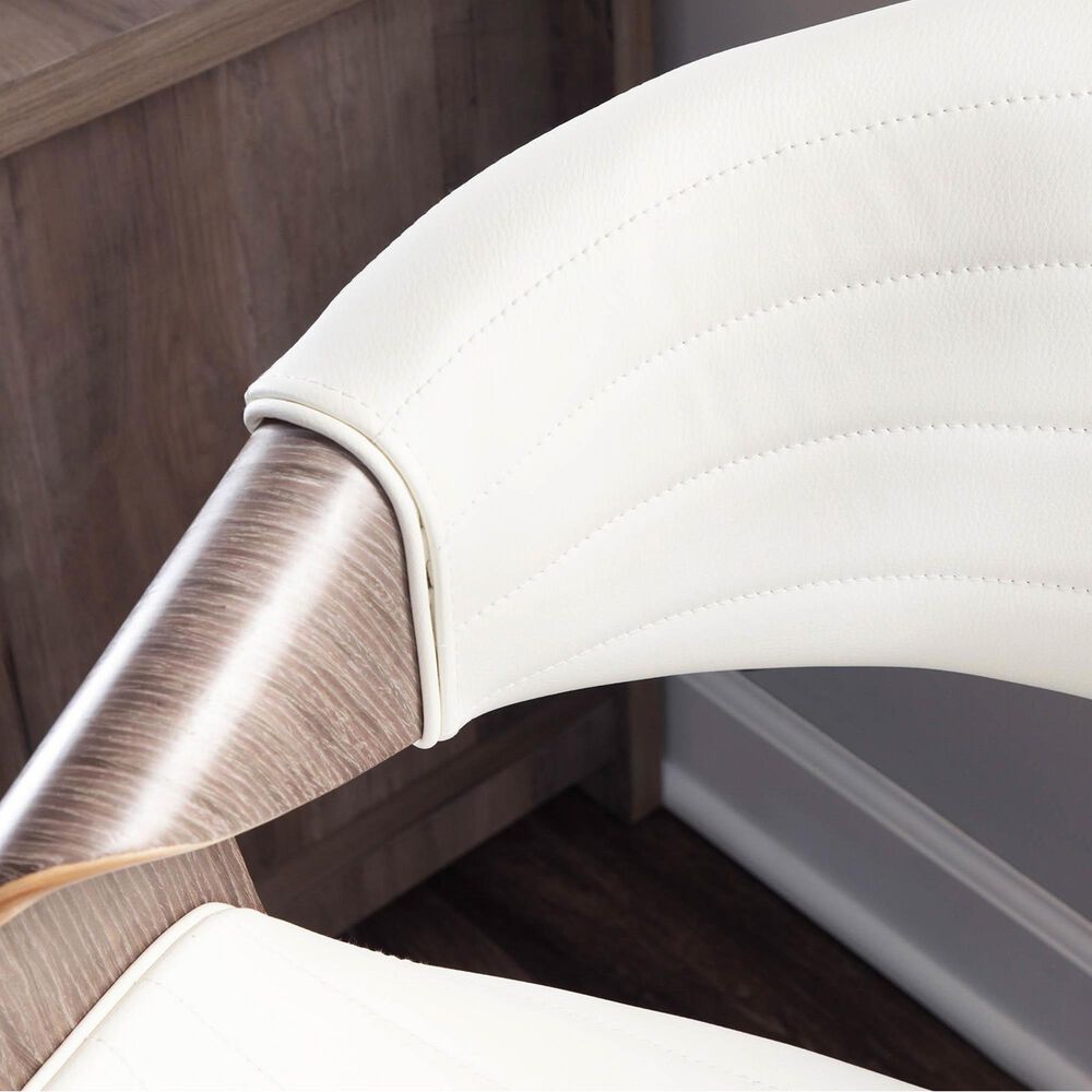 Lumisource Symphony Arm Chair with White Cushion in Light Grey, , large