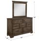 Viceray Collections Cool Rustic 7 Drawer Dresser and Mirror in Mink, , large