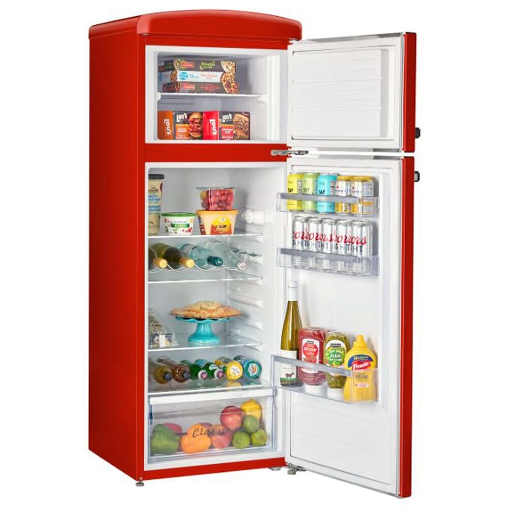 Unique Appliances Classic Retro 7.5 Cu. Ft. Top Freezer Refrigerator in Candy Apple Red, , large
