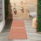 Nourison Positano Southwestern Terracotta 2" x 6" Indoor/Outdoor Area Rug, , large