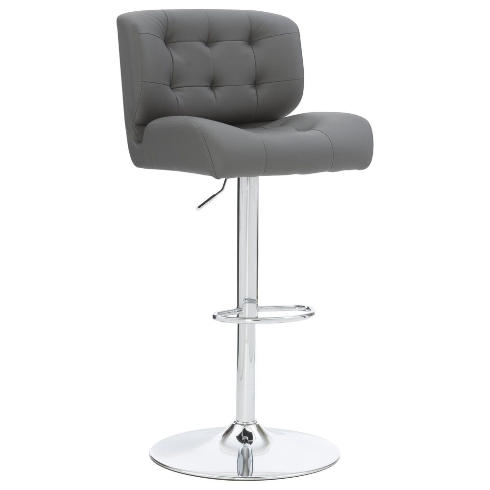 Linon Home Decor Bohen Swivel Bar Stool in Polished Chrome, , large
