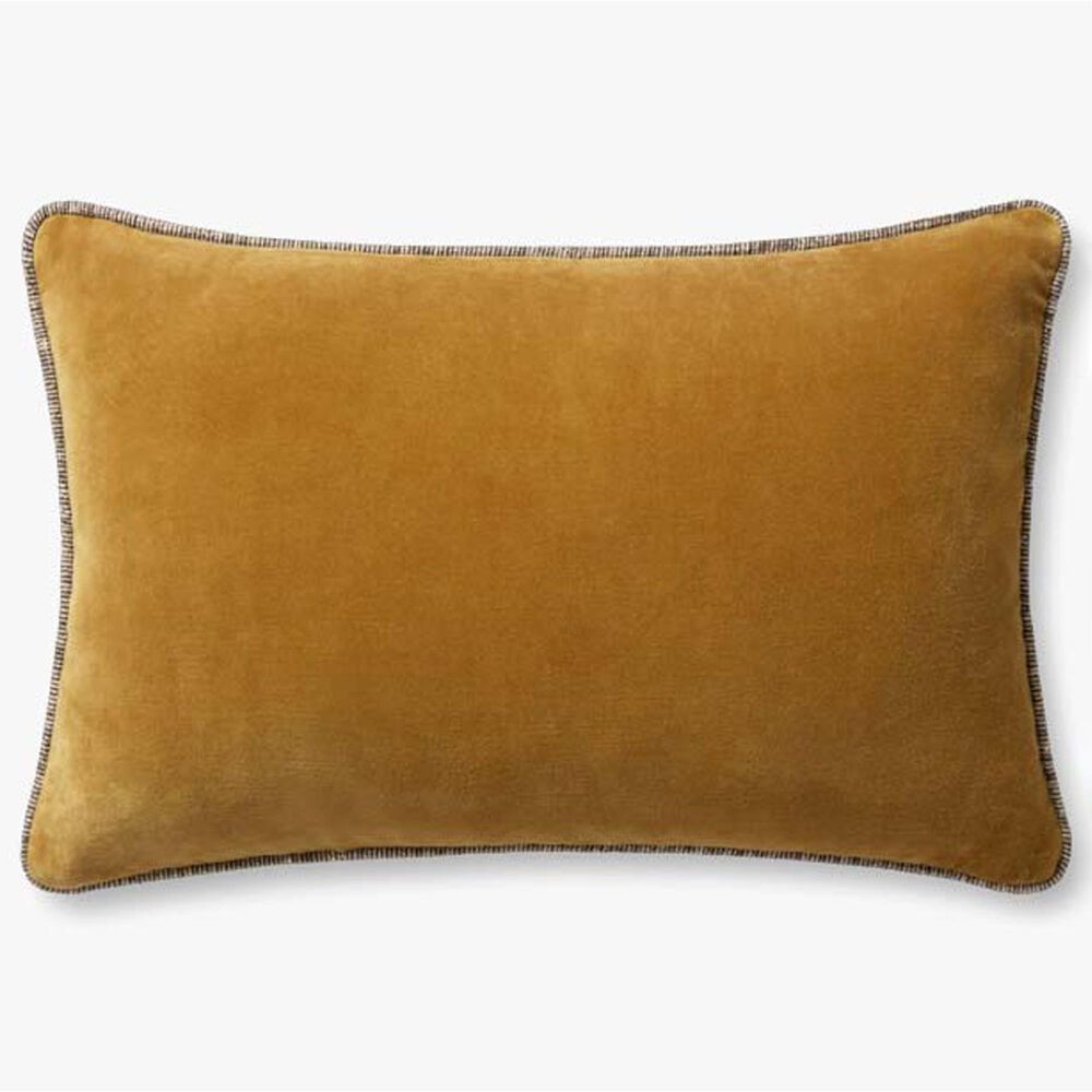 Loloi Liza 13" x 21" Lumbar Throw Pillow in Gold, , large