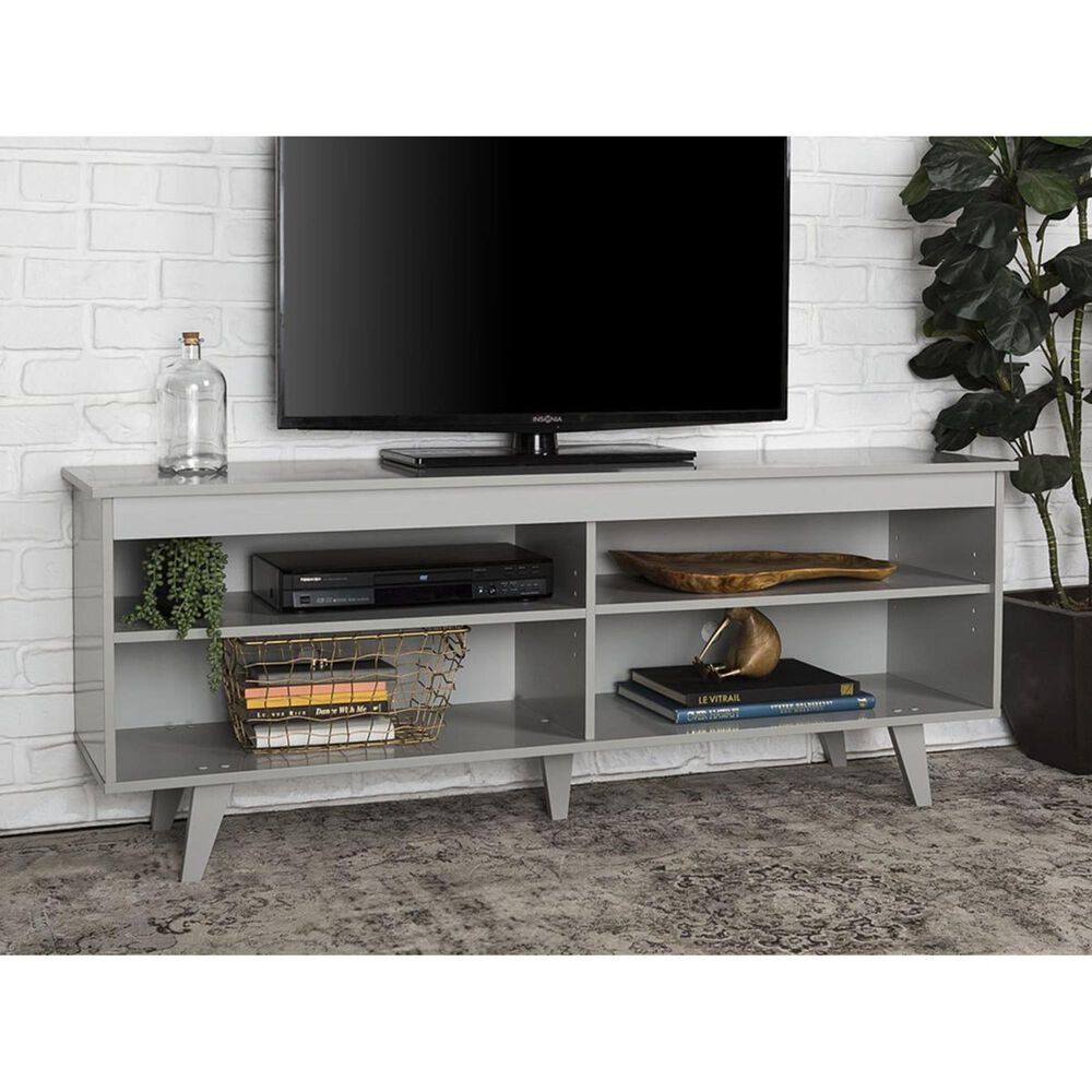 Walker Edison Simple 58" TV Stand in Grey Nebraska Furniture Mart