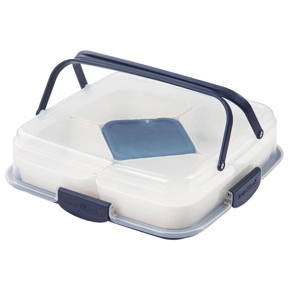 Progressive SnapLock Party Carrier with Ice Tray Lid and Dip Bowl in Clear, , large