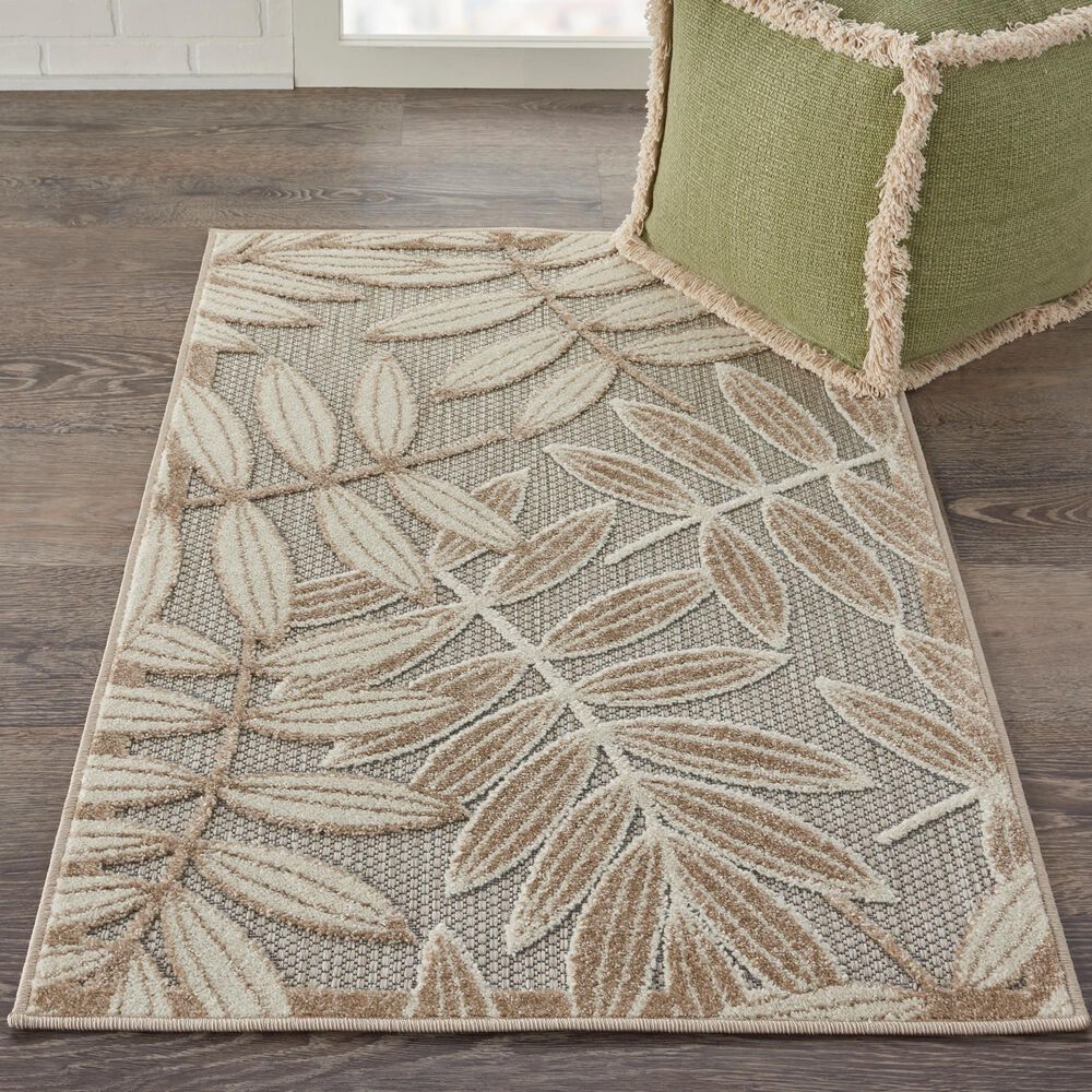 Nourison Aloha ALH18 Natural 2' x 3' Indoor/Outdoor Area Rug, , large