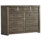 Riva Ridge Modern Loft 9 Drawer Chesser and Mirror in Greystone, , large