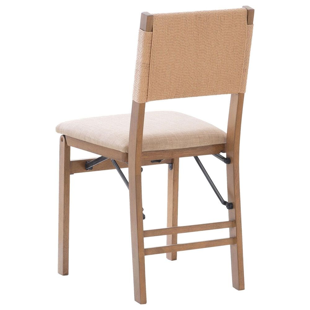 Linon Home Decor Norway Folding Chair in Natural, , large