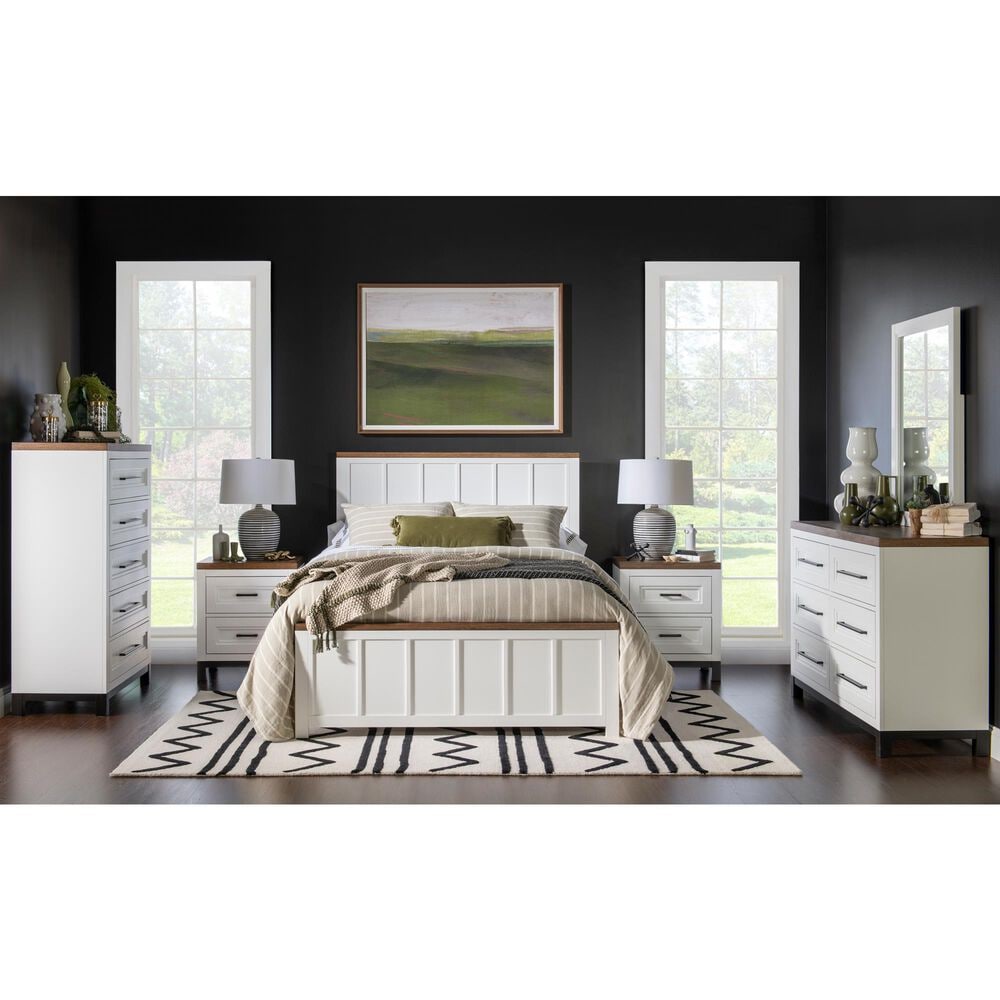 Legacy Classic Dutton Full Platform Bed in Natural White and Toasted Coconut, , large