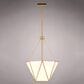Vaxcel Lighting Burnett 3-Light Cone Pendant in Muted Brass, , large