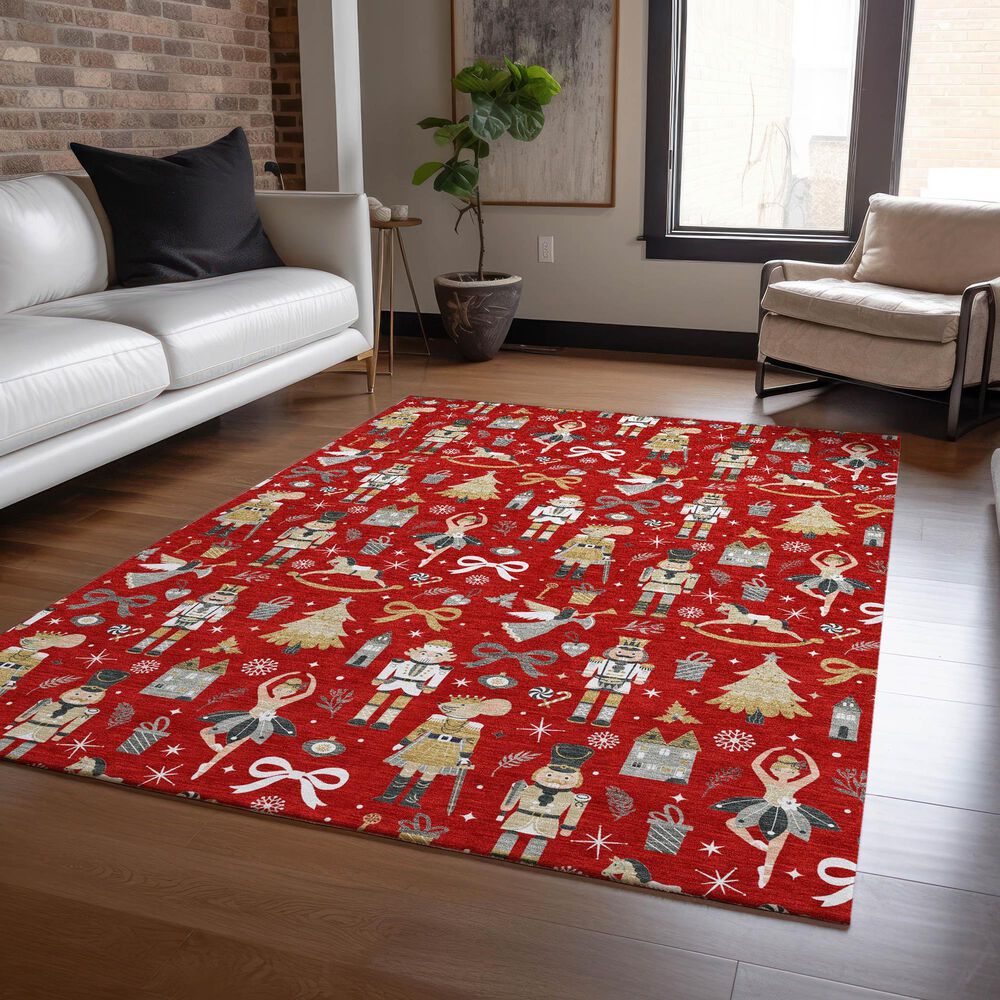 Dalyn Rug Company Wonderland WN35 Red 3&#39; x 5&#39; Area Rug, , large