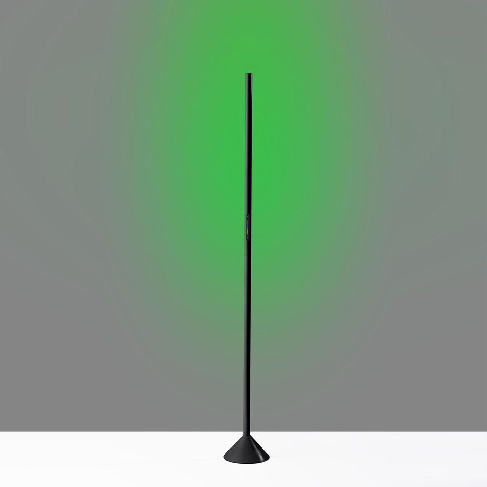 Adesso Cole Color Changing LED Floor Lamp in Black, , large