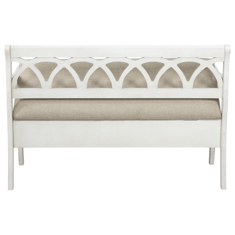 Parkerville Furniture Line Storage Bench in White, , large