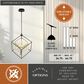 Vaxcel International Co. Ltd. Anson 1-Light Pendant in Matte Black and Gold, , large