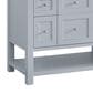 James Martin Vanities Breckenridge 72" Double Bathroom Vanity in Serenity Blue with 3 cm White Zeus Quartz Top and Rectangular Sinks, , large