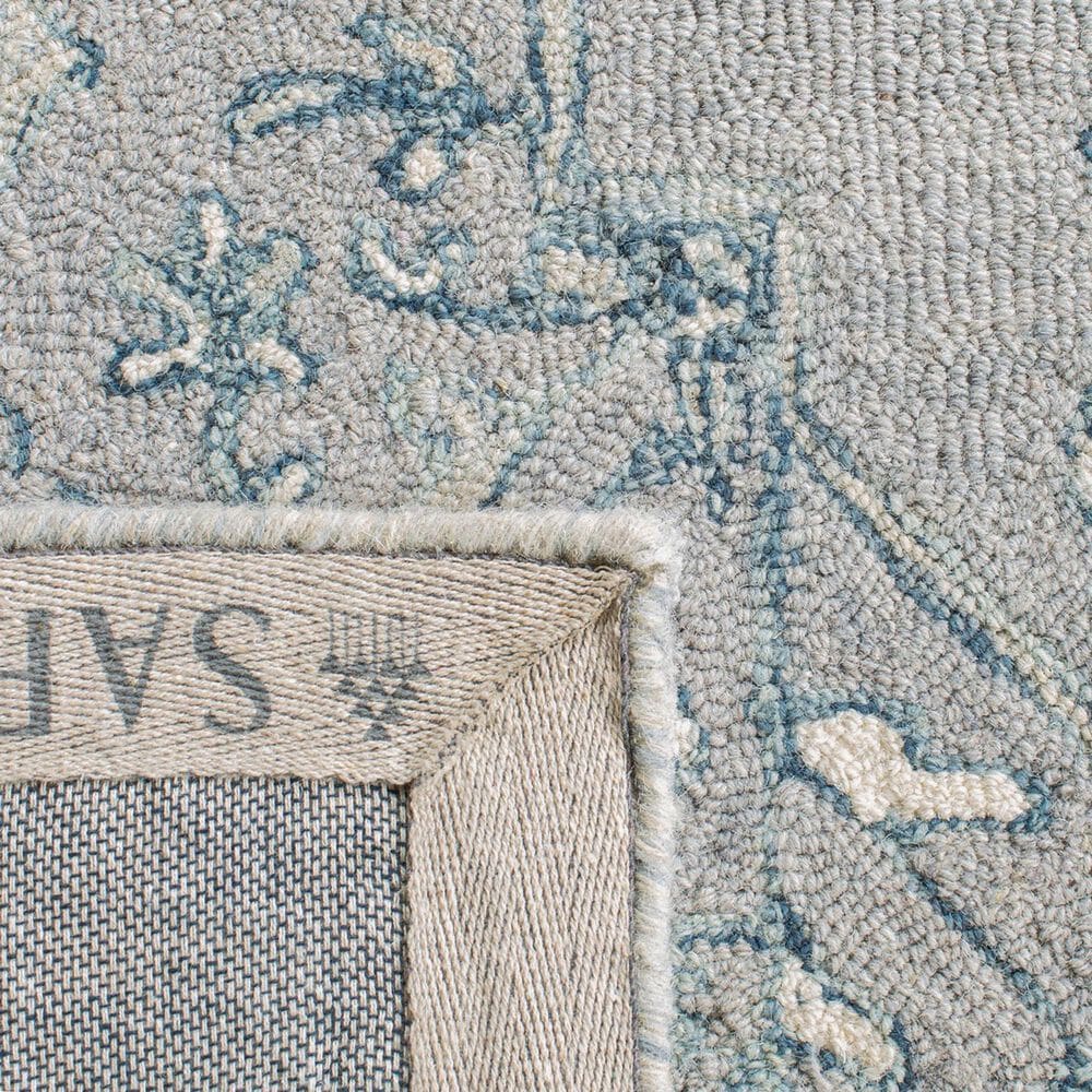 Safavieh Micro-Loop MLP504F 3&#39; Square Light Grey and Ivory Area Rug, , large