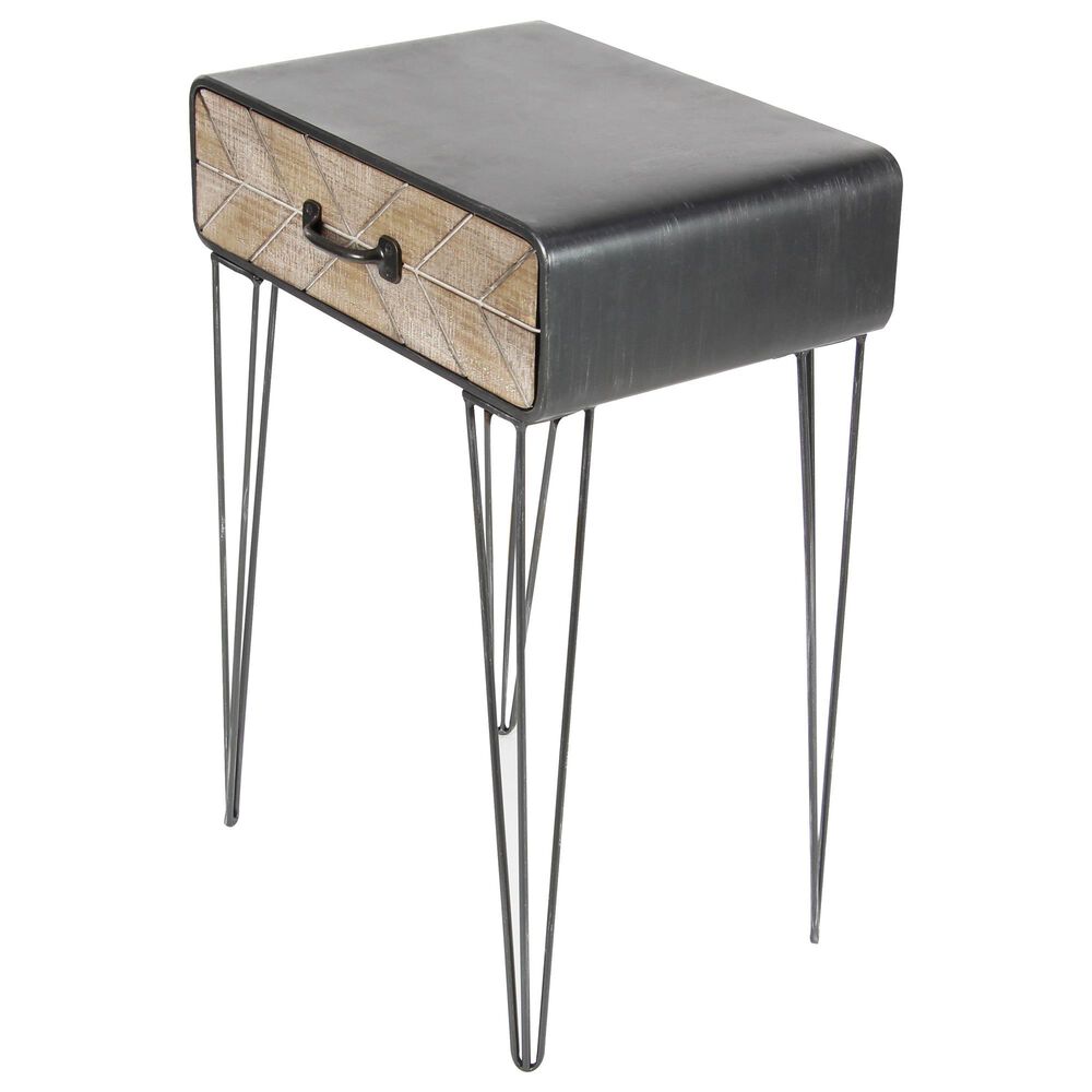 Uma Enterprises Modern Accent Table in Black, Brown and Gray, , large