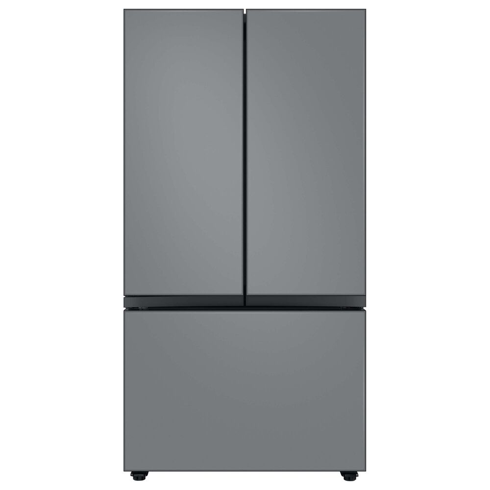 Samsung Bespoke 3-Door French Door Refrigerator Bottom Panel in Matte Grey Glass, , large