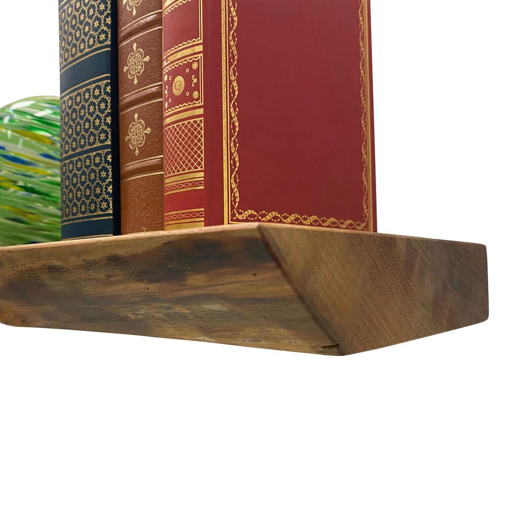 Regency Global Sourcing Niche Islander 36" Hard Wood Floating Shelf in Walnut, , large