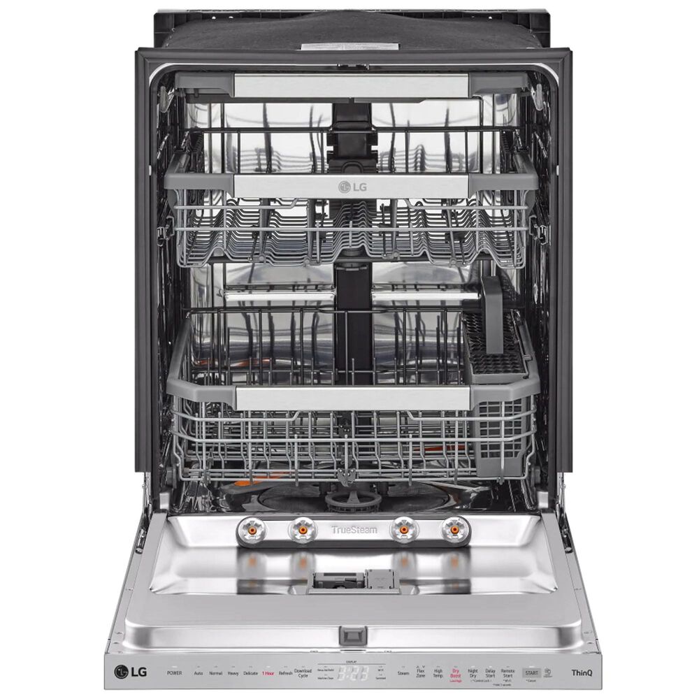 LG Top Control Smart Dishwasher with TrueSteam and Dynamic Heat Dry in Stainless Steel, , large