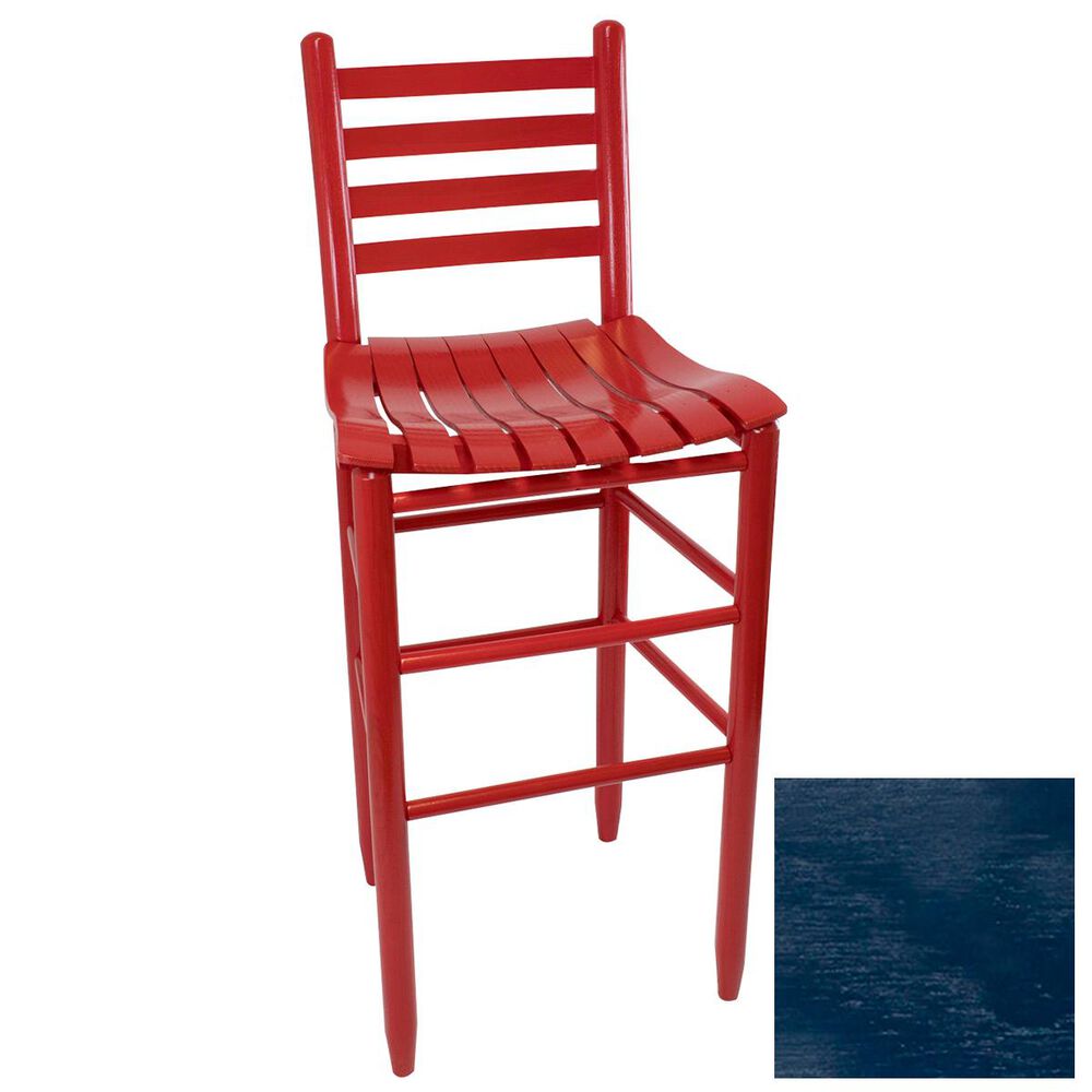 Lakeside Asheville Ladderback Barstool in Blue, , large