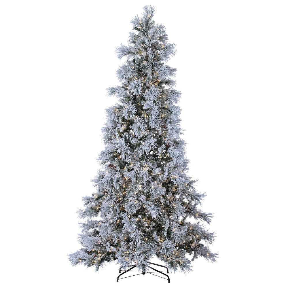 The Gerson Company 9" Pre-Lit Lightly Snowbell Pine Christmas Tree in Green, , large