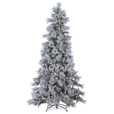 The Gerson Company 9" Pre-Lit Lightly Snowbell Pine Christmas Tree in Green, , large