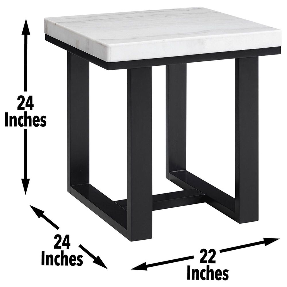Crystal City Lucca End Table in Ebony and White, , large