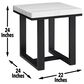 Crystal City Lucca End Table in Ebony and White, , large