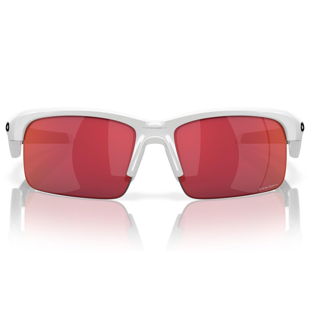 Oakley Sunglasses Capacitor Sunglasses with Prizm Field Lenses in Polished White, , large