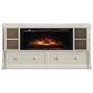 Richlands Furniture Soren Fireplace Dream Console with Queen Convertible Bed in Whitewash, , large