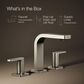 Kohler Parallel Widespread Bathroom Sink Faucet in Vibrant Brushed Nickel, , large