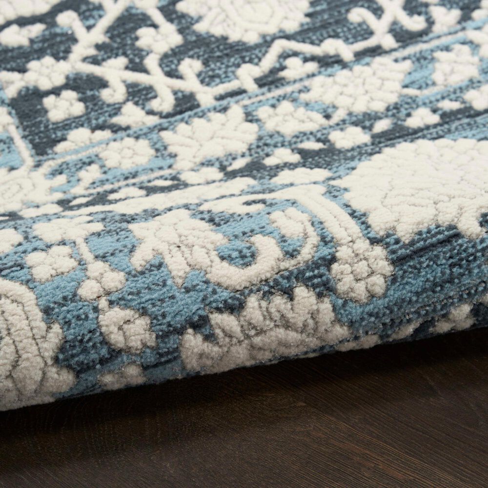 Nourison Grace Blue 5'3" x 7'3" Area Rug, , large