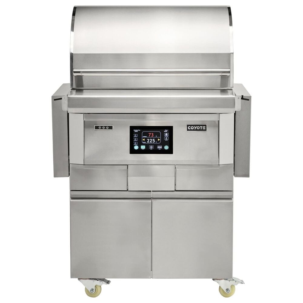 Coyote Outdoor 28&quot; Gen3 Freestanding Pellet Grill with Cart in Stainless Steel, , large